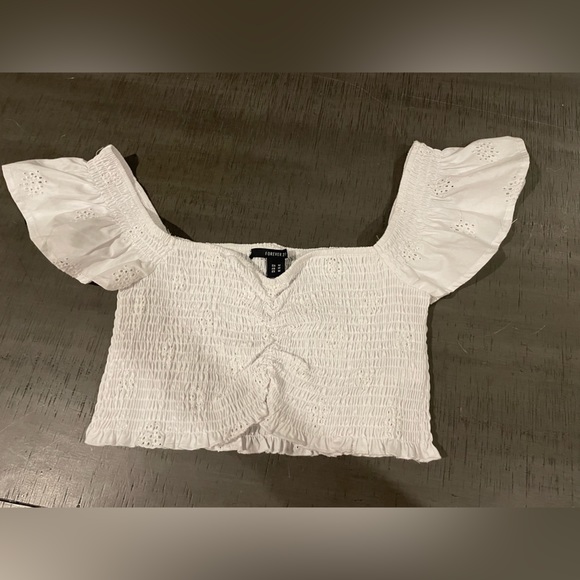 ruched frilly crop top - Picture 1 of 2